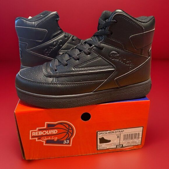 Patrick Ewing Other - Patrick Ewing Black Orion Non-Strap High Top Basketball Sneakers Mens Size 8 New